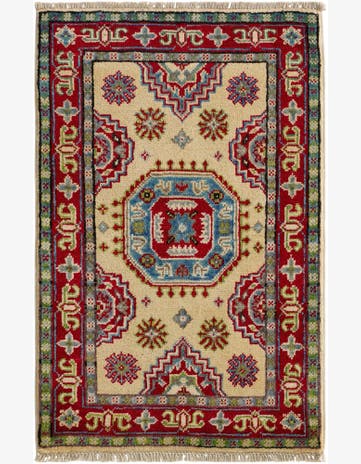 2' x 3' 1 Hand Knotted Kazak Rug