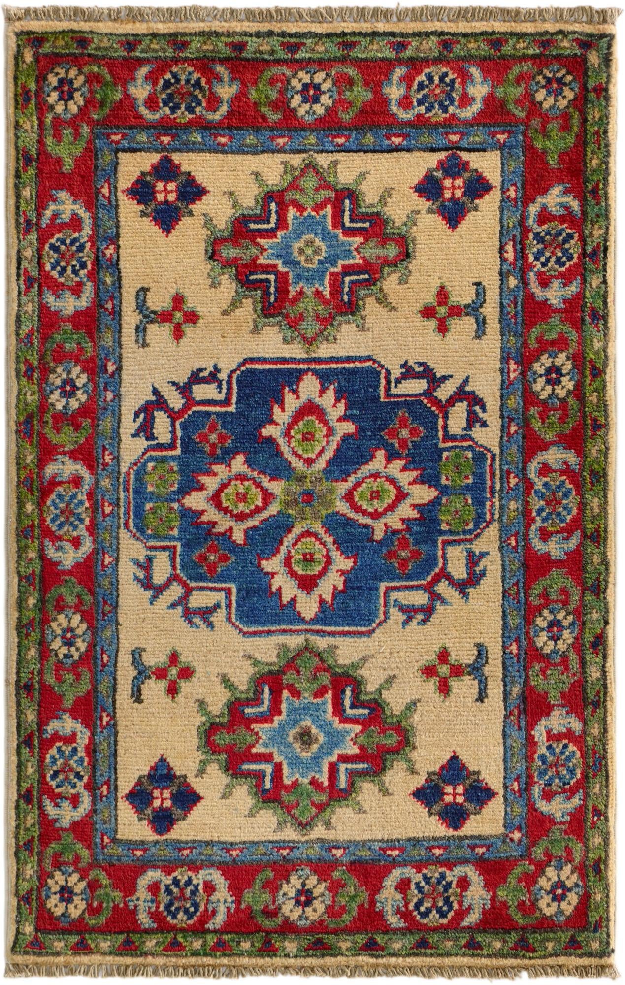 2' x 3' Hand Knotted Kazak Rug