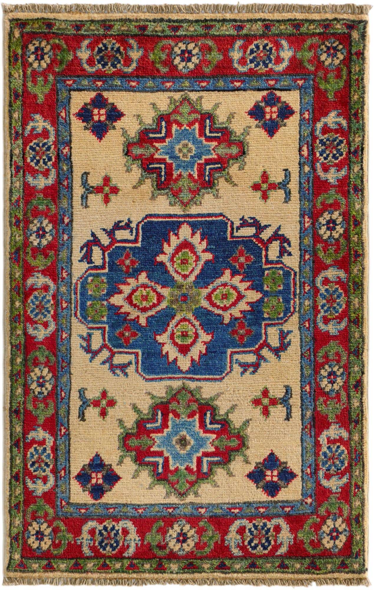 2' x 3' Hand Knotted Kazak Rug