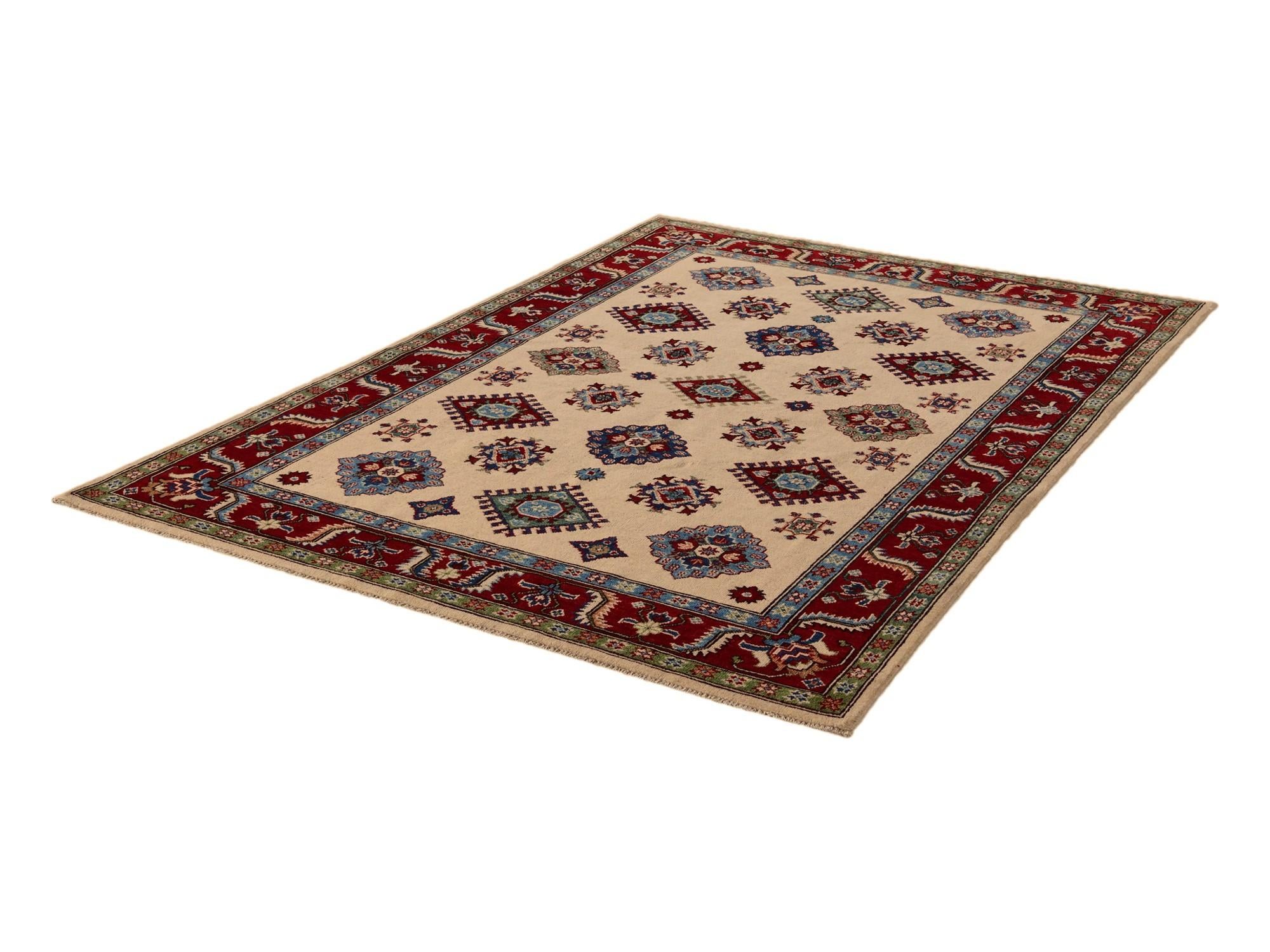 5' 4 x 7' 11 Hand Knotted Kazak Rug
