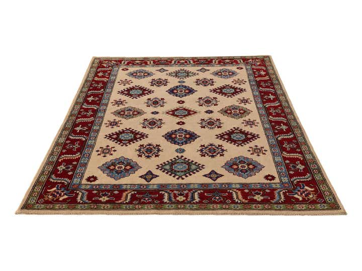 5' 4 x 7' 11 Hand Knotted Kazak Rug