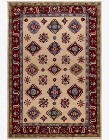 5' 4 x 7' 11 Hand Knotted Kazak Rug