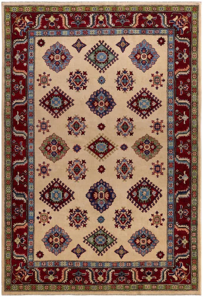5' 4 x 7' 11 Hand Knotted Kazak Rug
