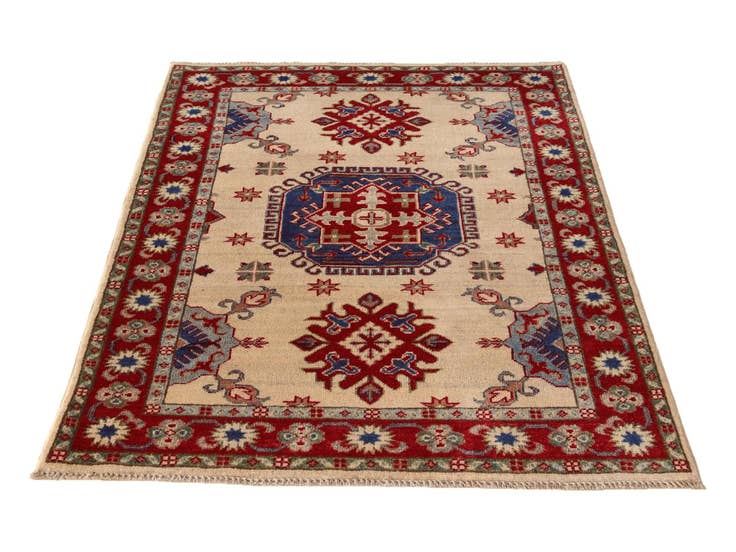 Detail image of 3' 5 x 4' 8 Hand Knotted Kazak Rug