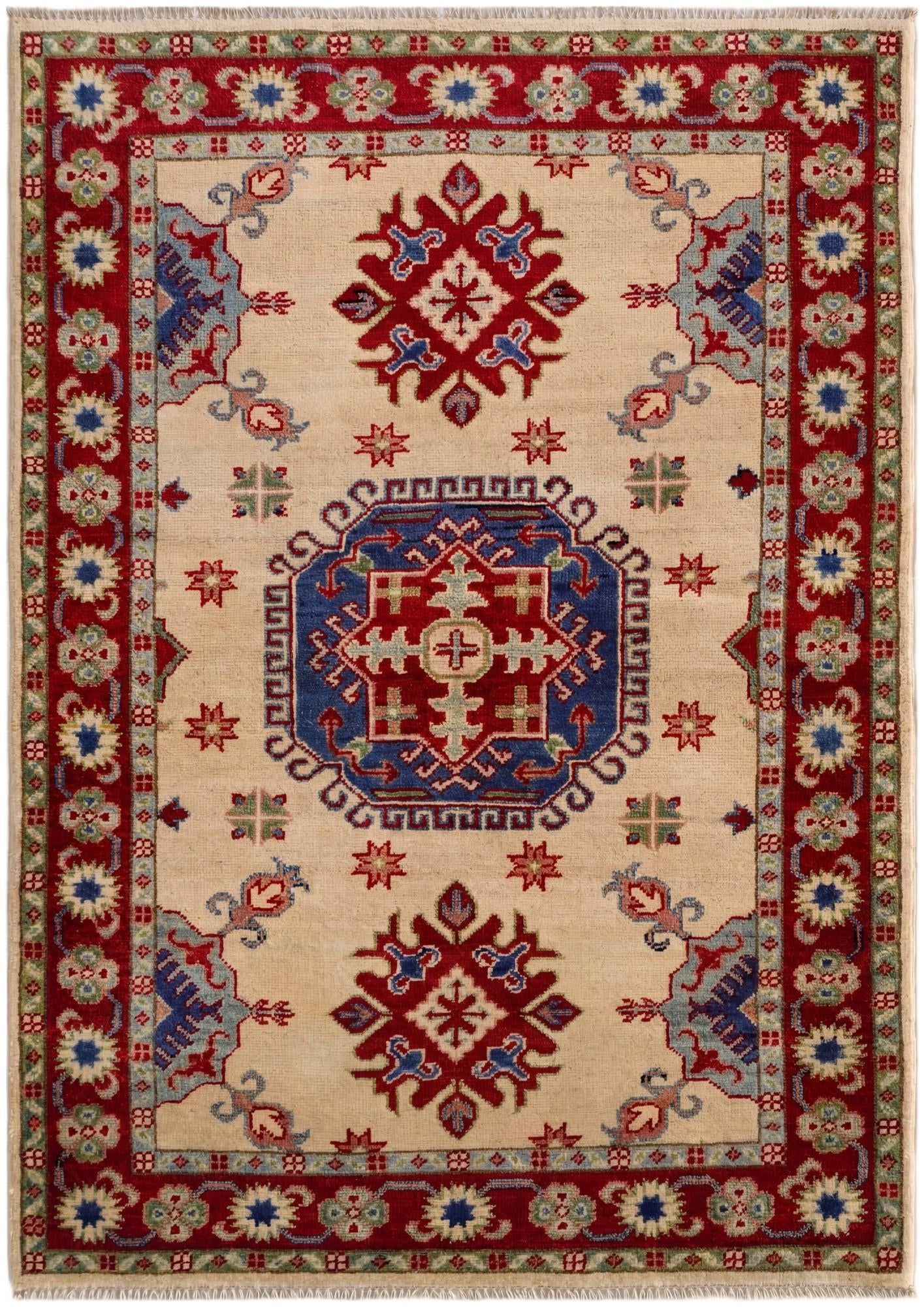 3' 5 x 4' 8 Hand Knotted Kazak Rug
