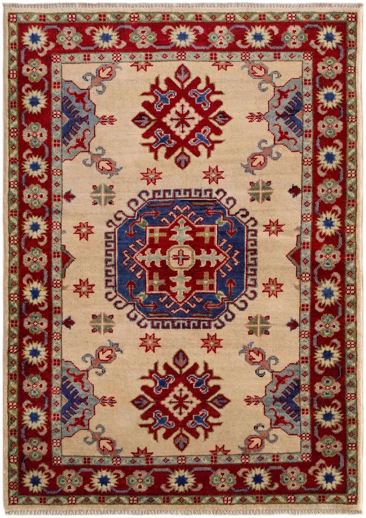 3' 5 x 4' 8 Hand Knotted Kazak Rug