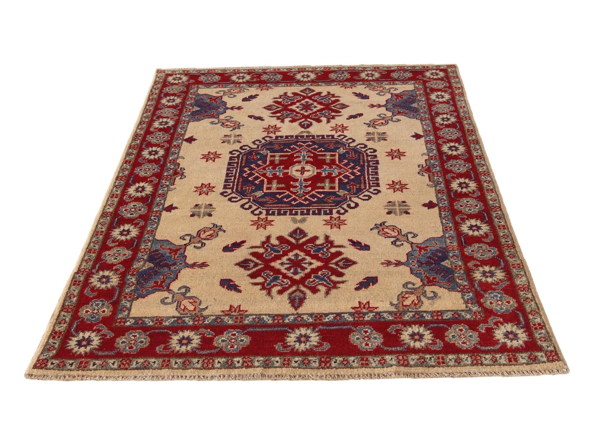 3' 4 x 5' 1 Hand Knotted Kazak Rug