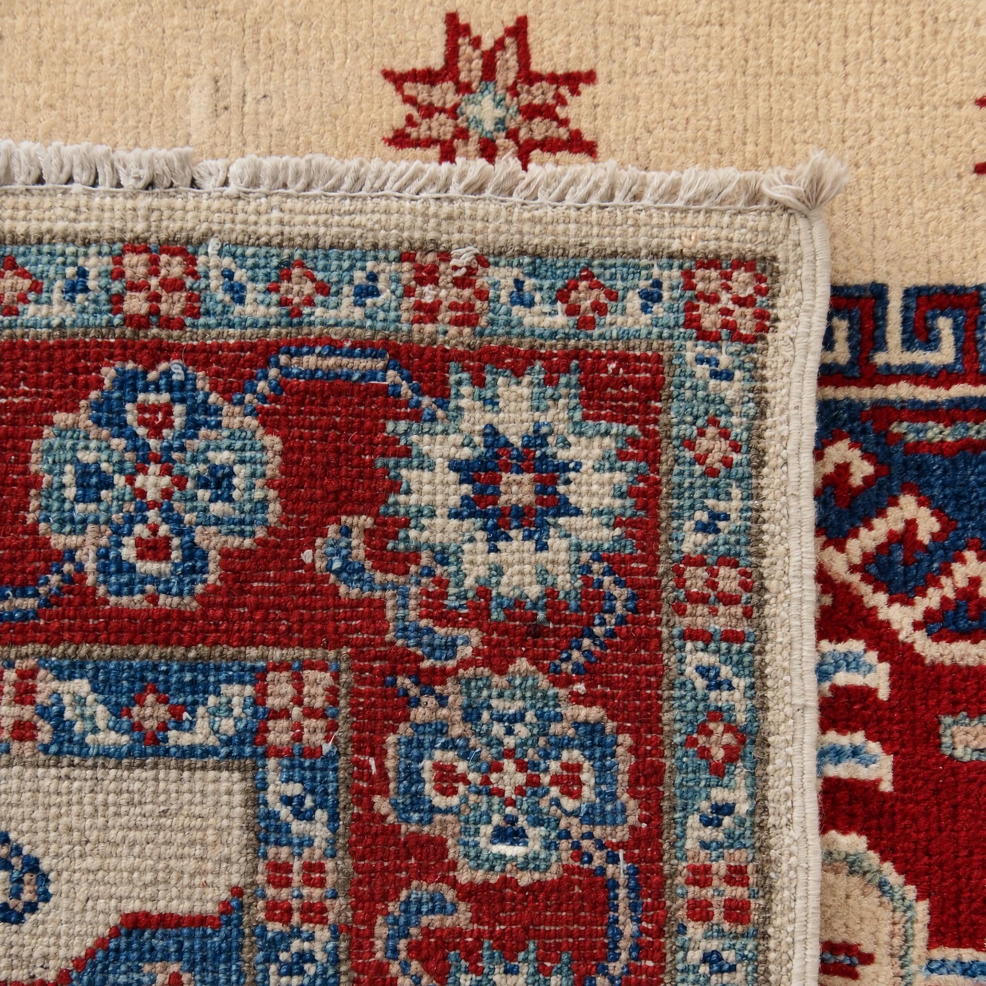 100cm x 155cm Hand Knotted Kazak Rug