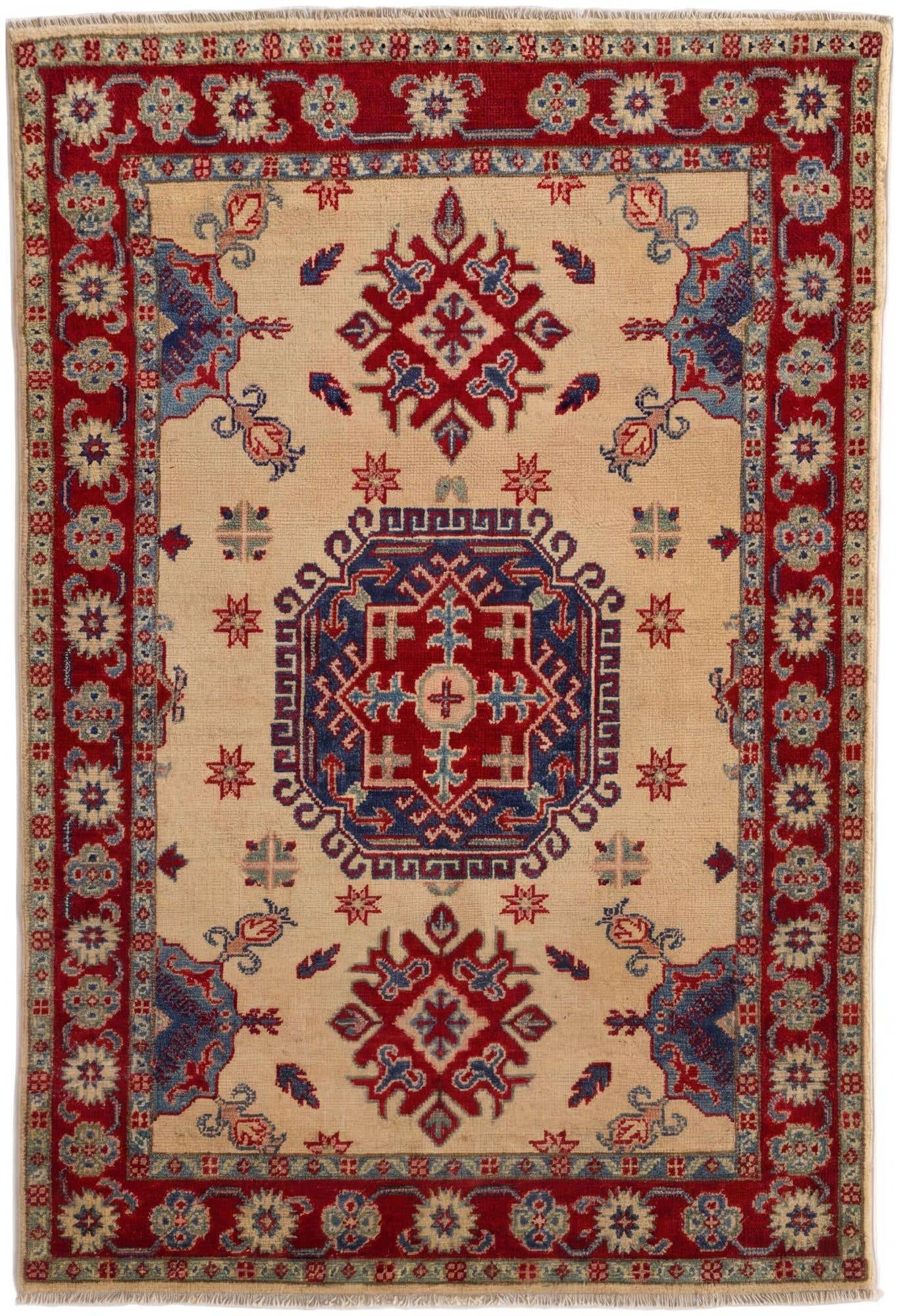 3' 4 x 5' 1 Hand Knotted Kazak Rug