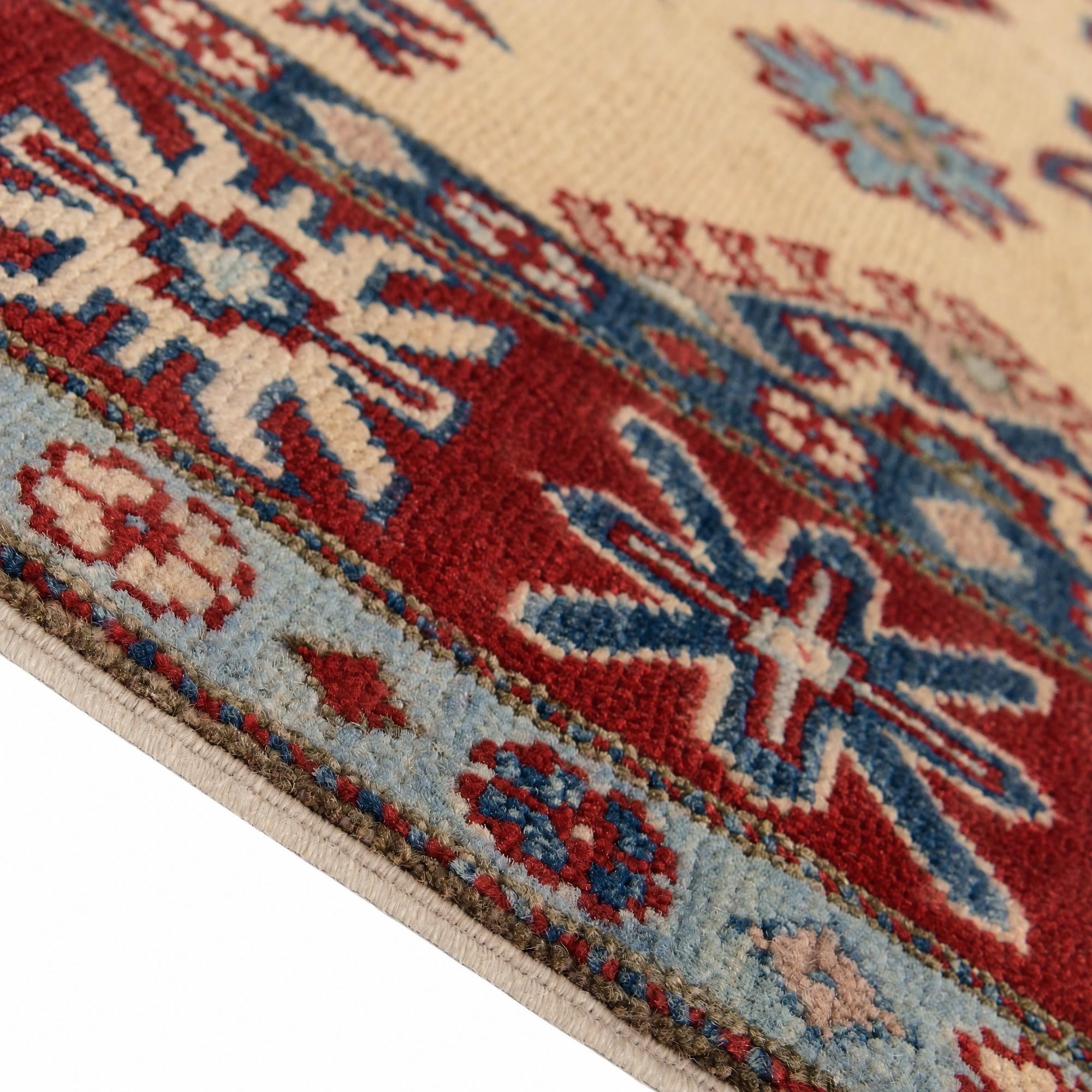 120cm x 160cm anudado a mano Kazak Alfombra