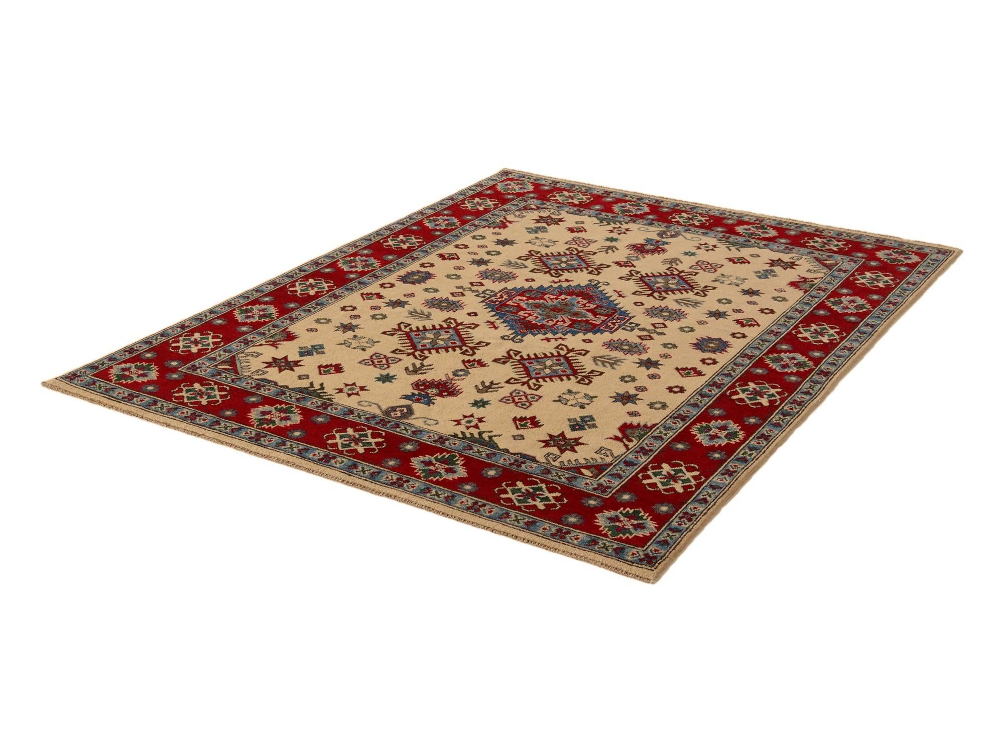 5' 1 x 6' 6 Hand Knotted Kazak Rug