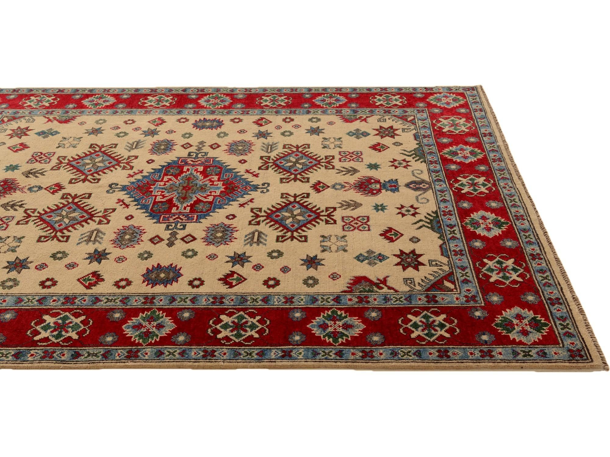 5' 1 x 6' 6 Hand Knotted Kazak Rug