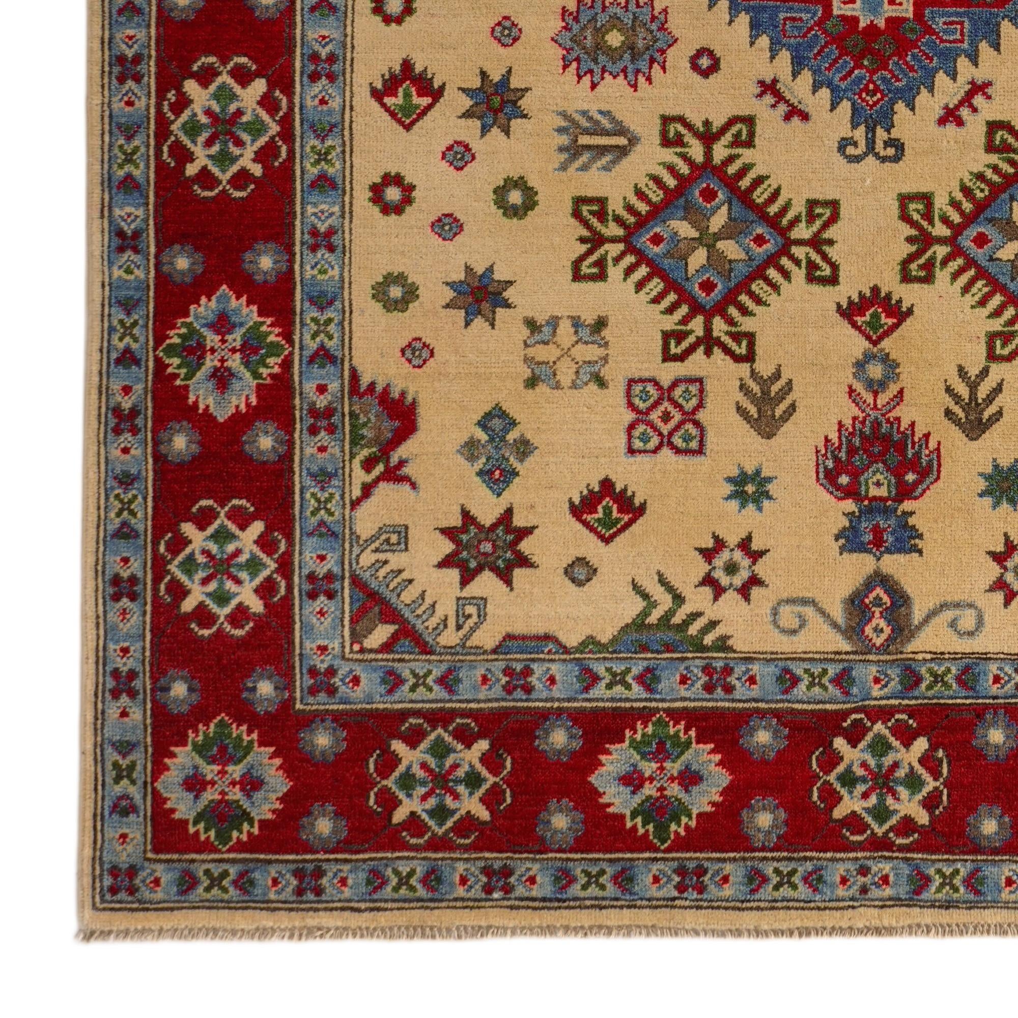 5' 1 x 6' 6 Hand Knotted Kazak Rug