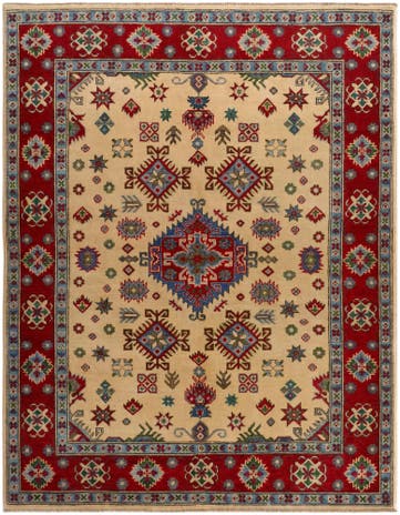 5' 1 x 6' 6 Hand Knotted Kazak Rug