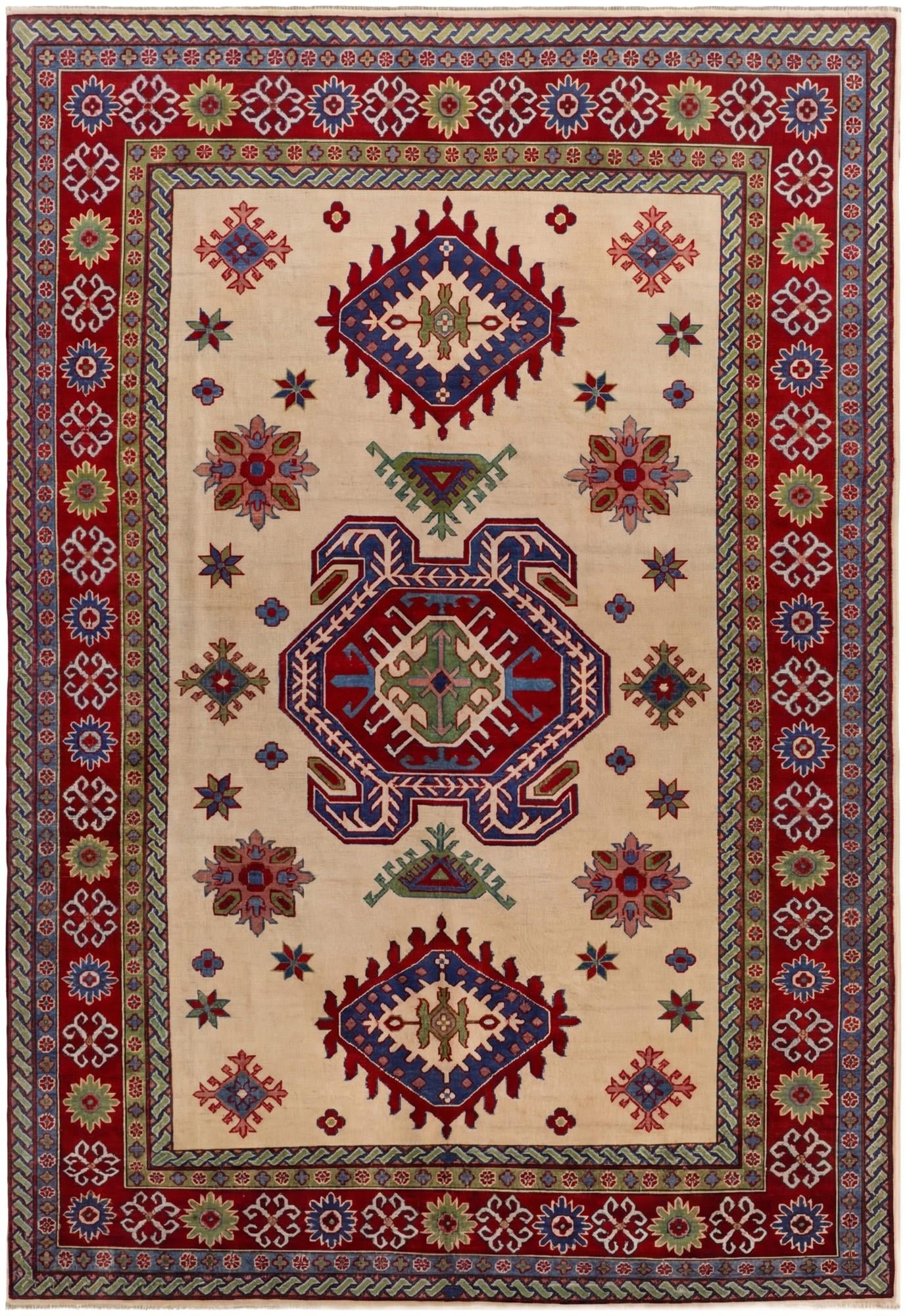 6' 6 x 9' 9 Hand Knotted Kazak Rug