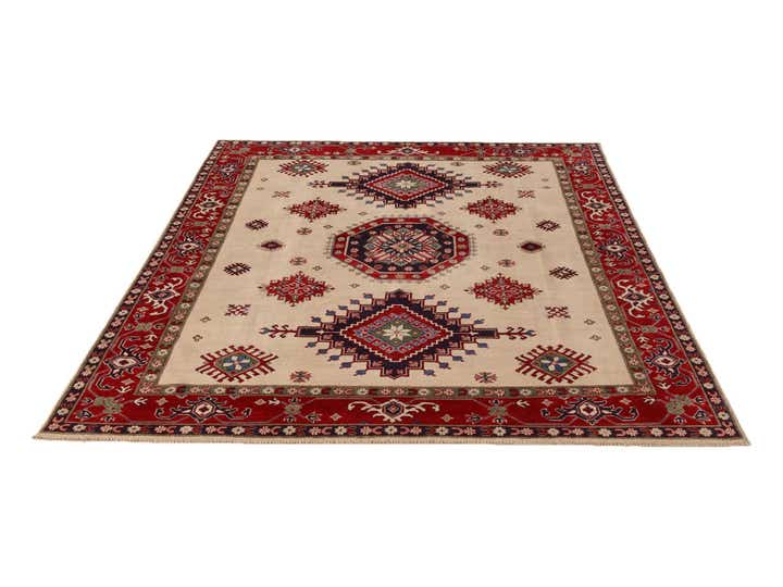 7' x 9' 8 Hand Knotted Kazak Rug