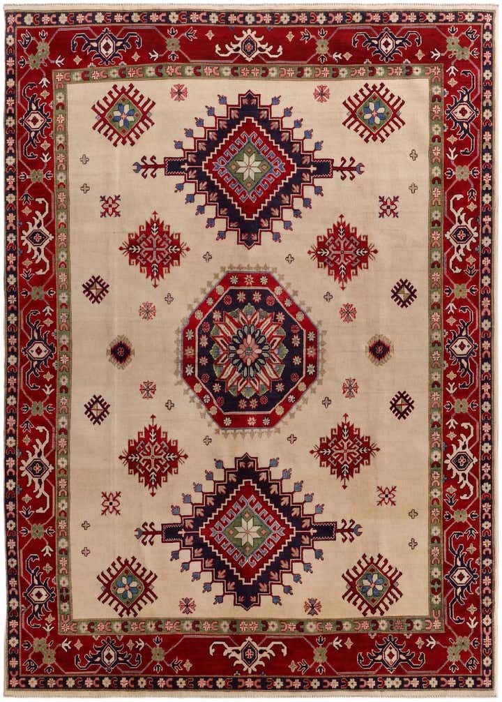 7' x 9' 8 Hand Knotted Kazak Rug