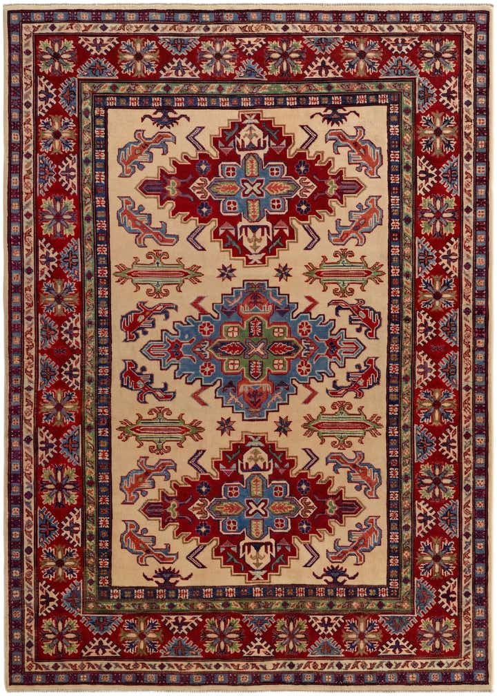 5' 7 x 7' 9 Hand Knotted Kazak Rug