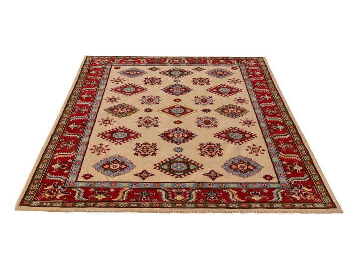 5' 7 x 7' 11 Hand Knotted Kazak Rug