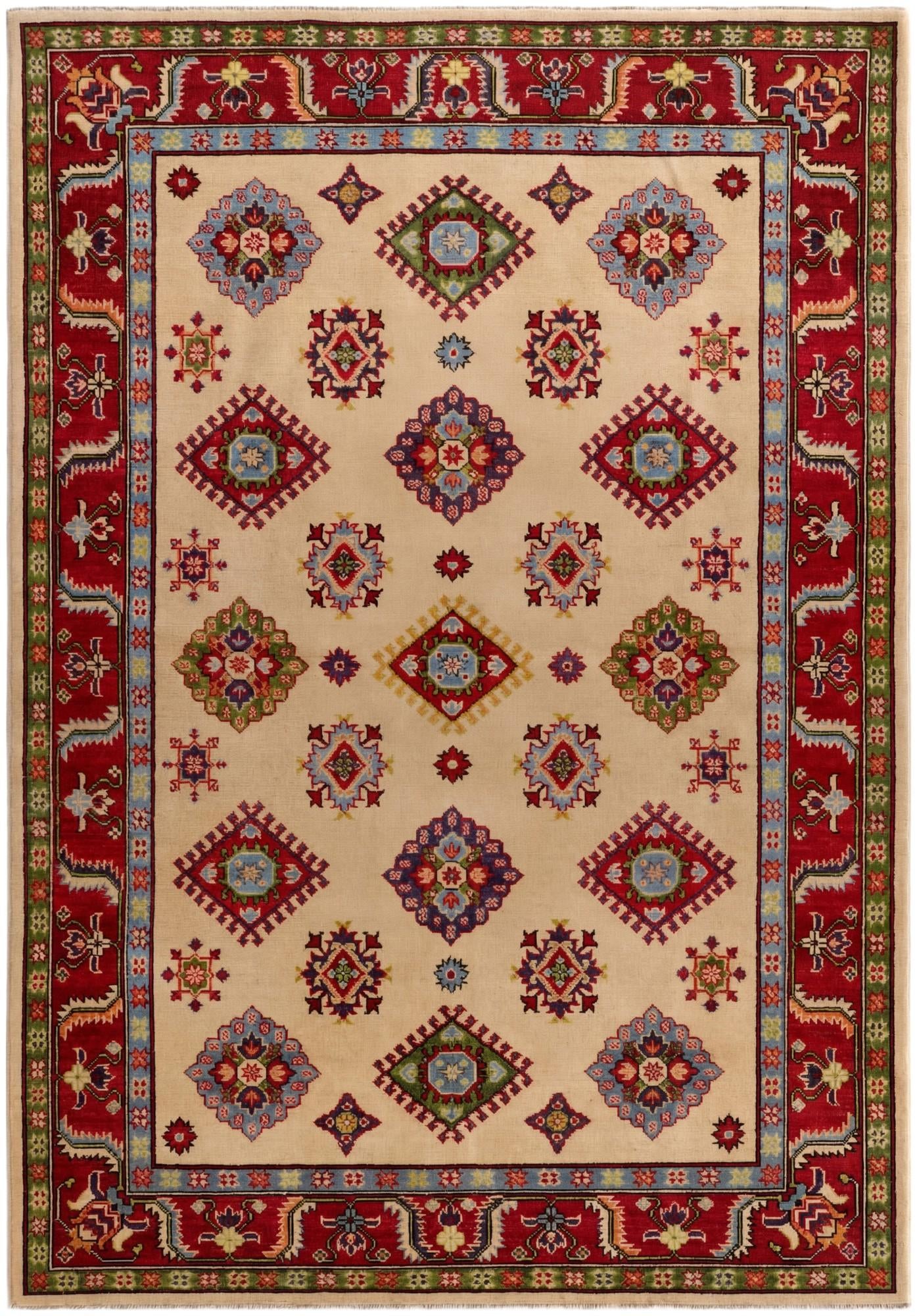 5' 7 x 7' 11 Hand Knotted Kazak Rug