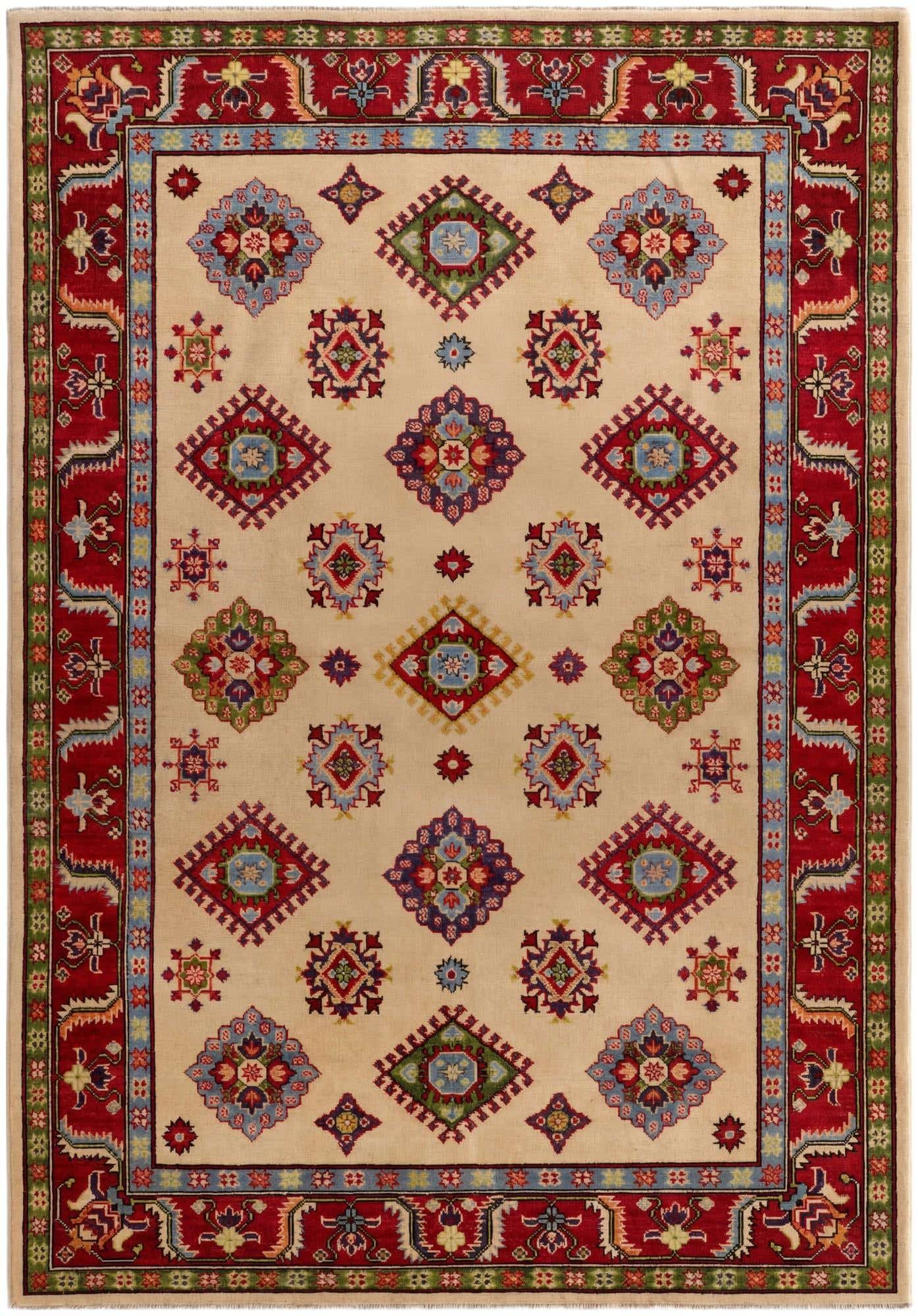 5' 7 x 7' 11 Hand Knotted Kazak Rug