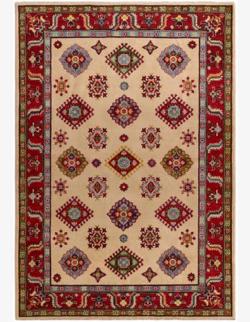 5' 7 x 7' 11 Hand Knotted Kazak Rug
