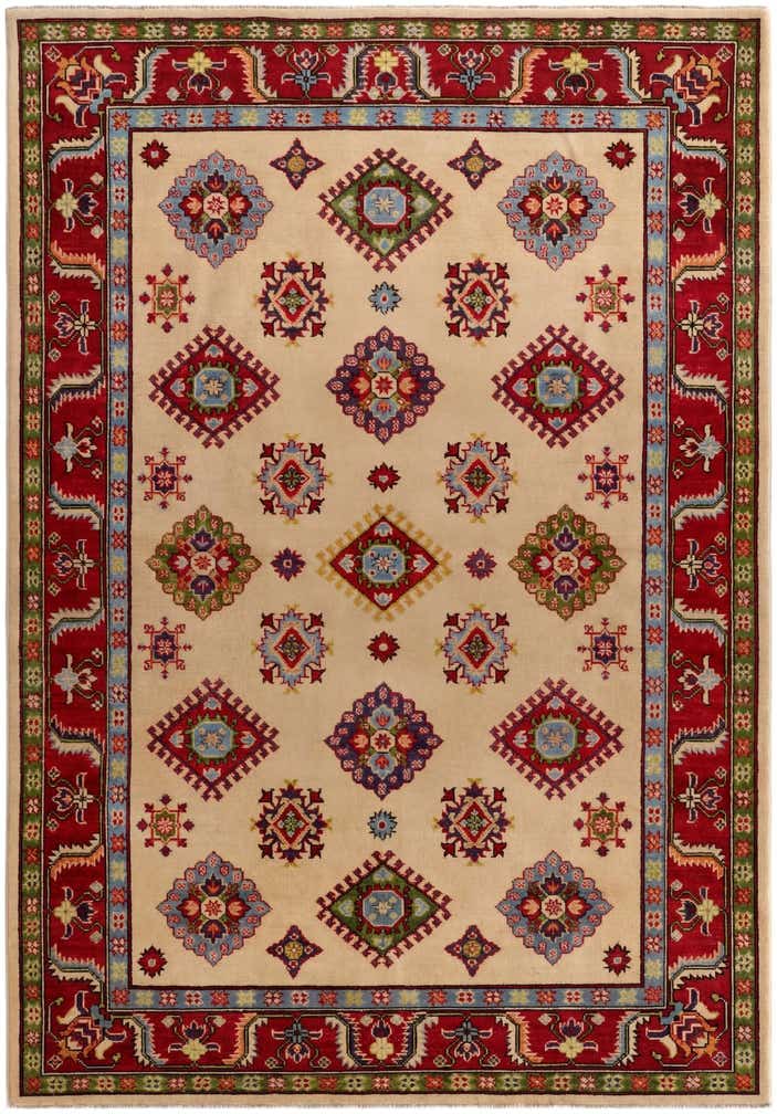 5' 7 x 7' 11 Hand Knotted Kazak Rug