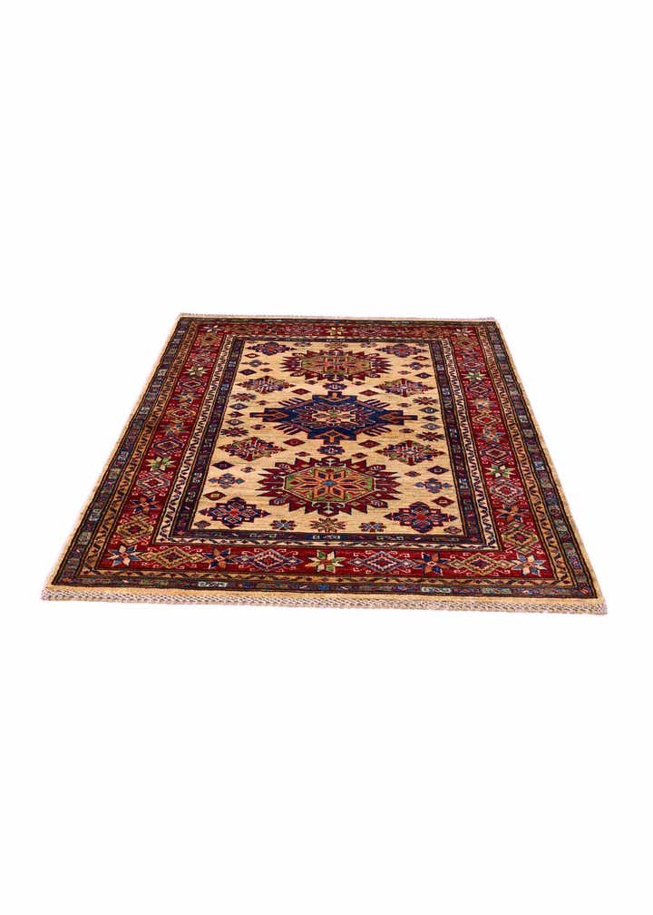 3' 5 x 5' Hand Knotted Kazak Rug
