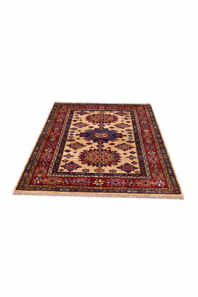 Detail image of 3' 5 x 5' Hand Knotted Kazak Rug