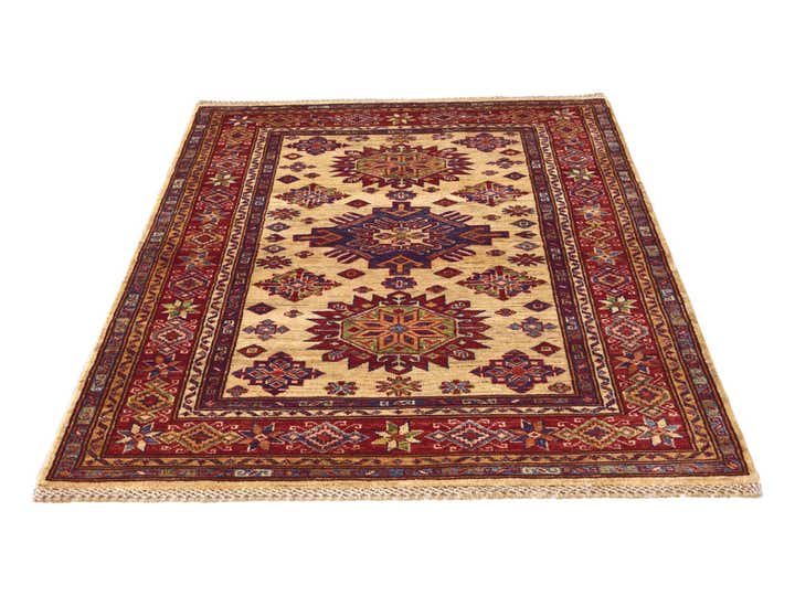 3' 5 x 5' Hand Knotted Kazak Rug