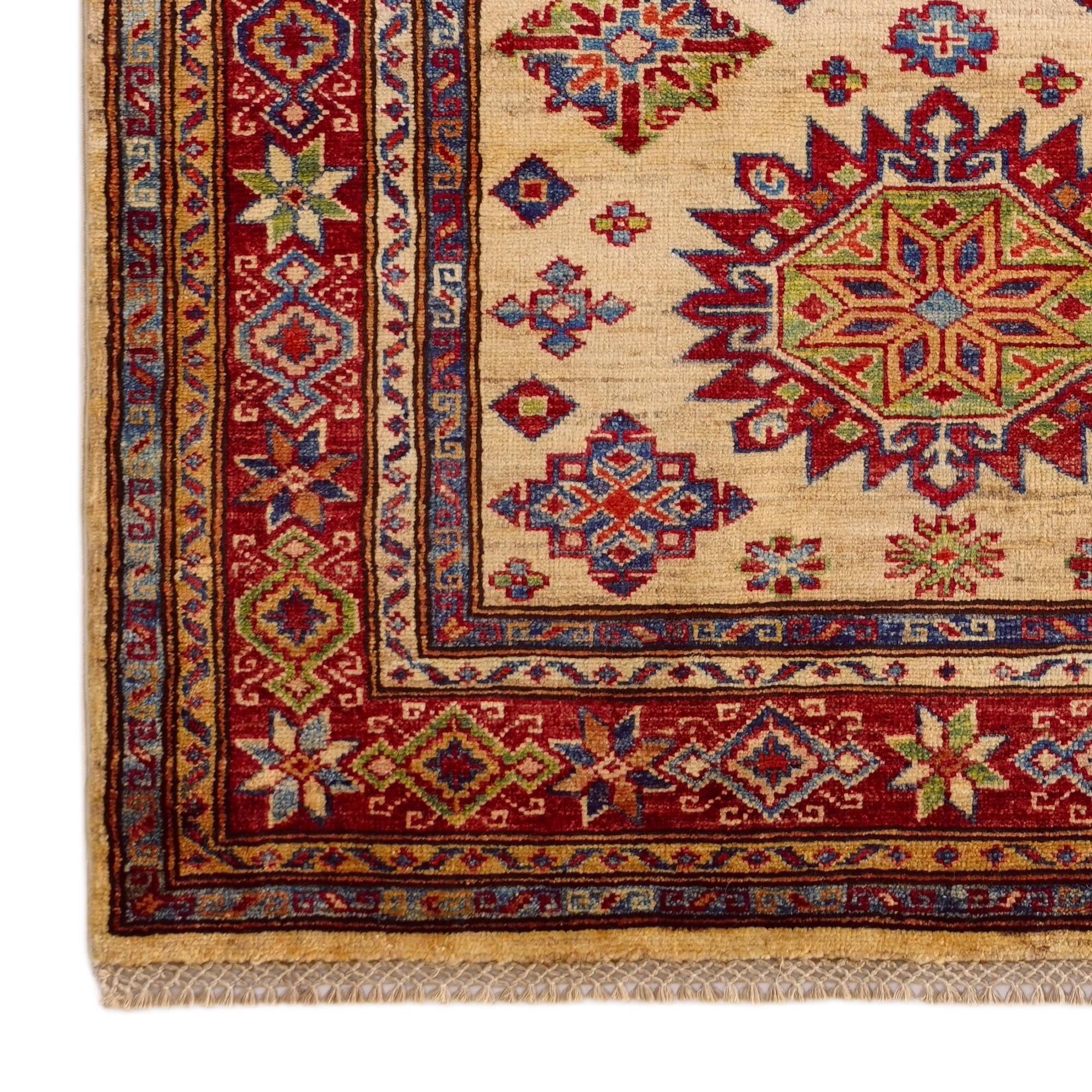 3' 5 x 5' Hand Knotted Kazak Rug