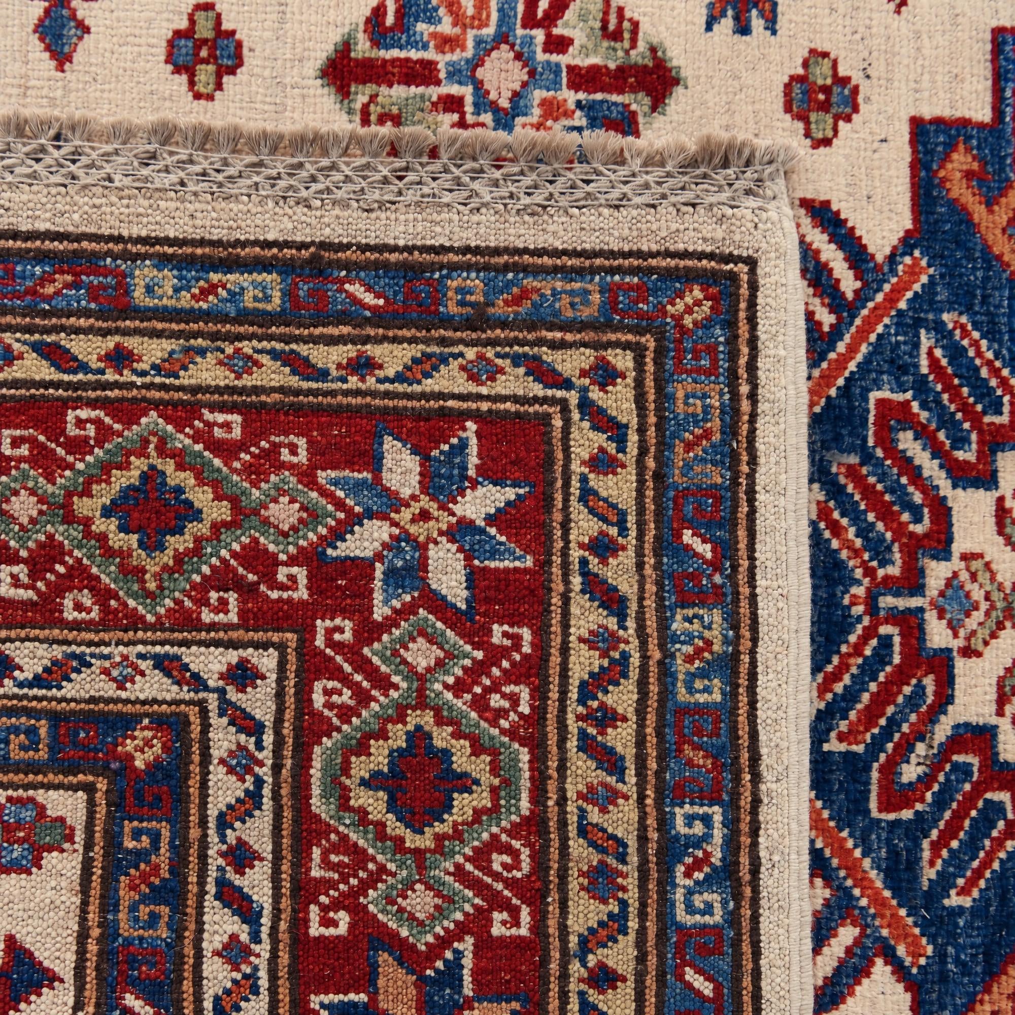 Detail image 12 of 12: 3' 5 x 5' Hand Knotted Kazak Rug