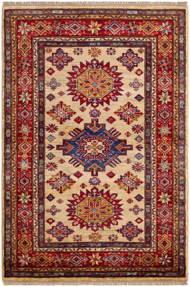 3' 5 x 5' Hand Knotted Kazak Rug
