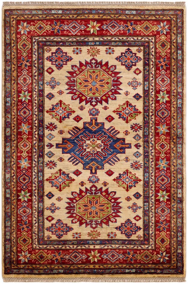 Detail image of 105cm x 155cm anudado a mano Kazak Alfombra