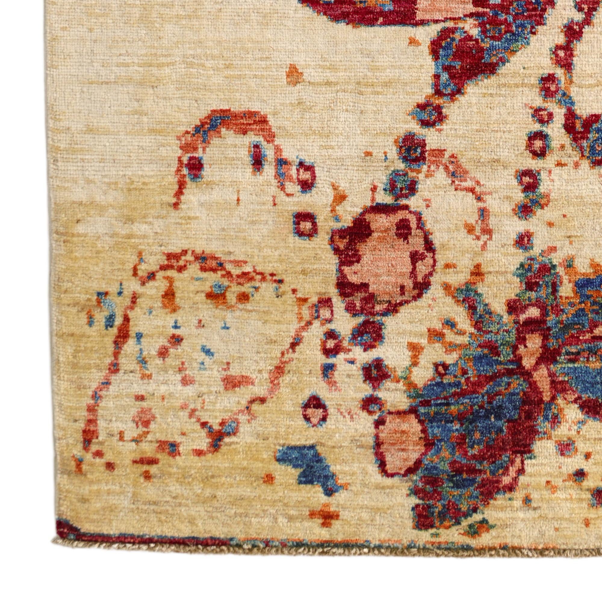 3' 3 x 4' 9 Hand Knotted Kazak Rug