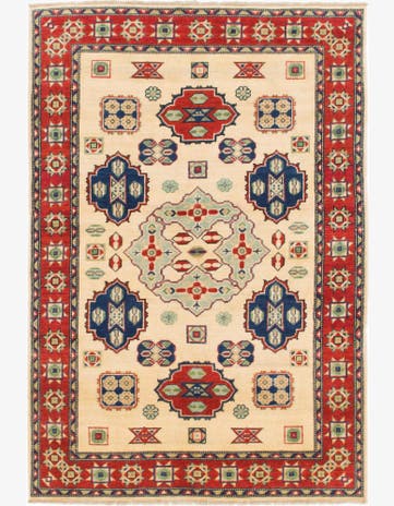 4' x 6' Hand Knotted Kazak Rug