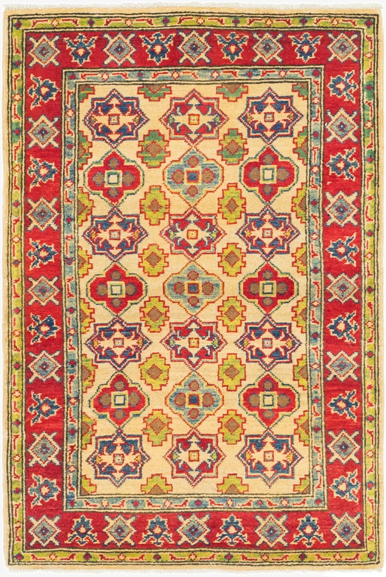 2' 10 x 4' 3  Hand Knotted Kazak Rug