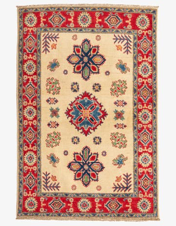 3' 4 x 5' 1 Hand Knotted Kazak Rug