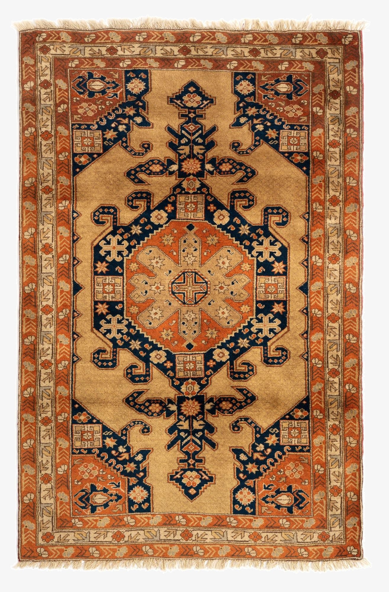 4' x 6' 6 Kazak Wool Rug
