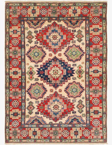 4' x 5' 9 Hand Knotted Kazak Rug