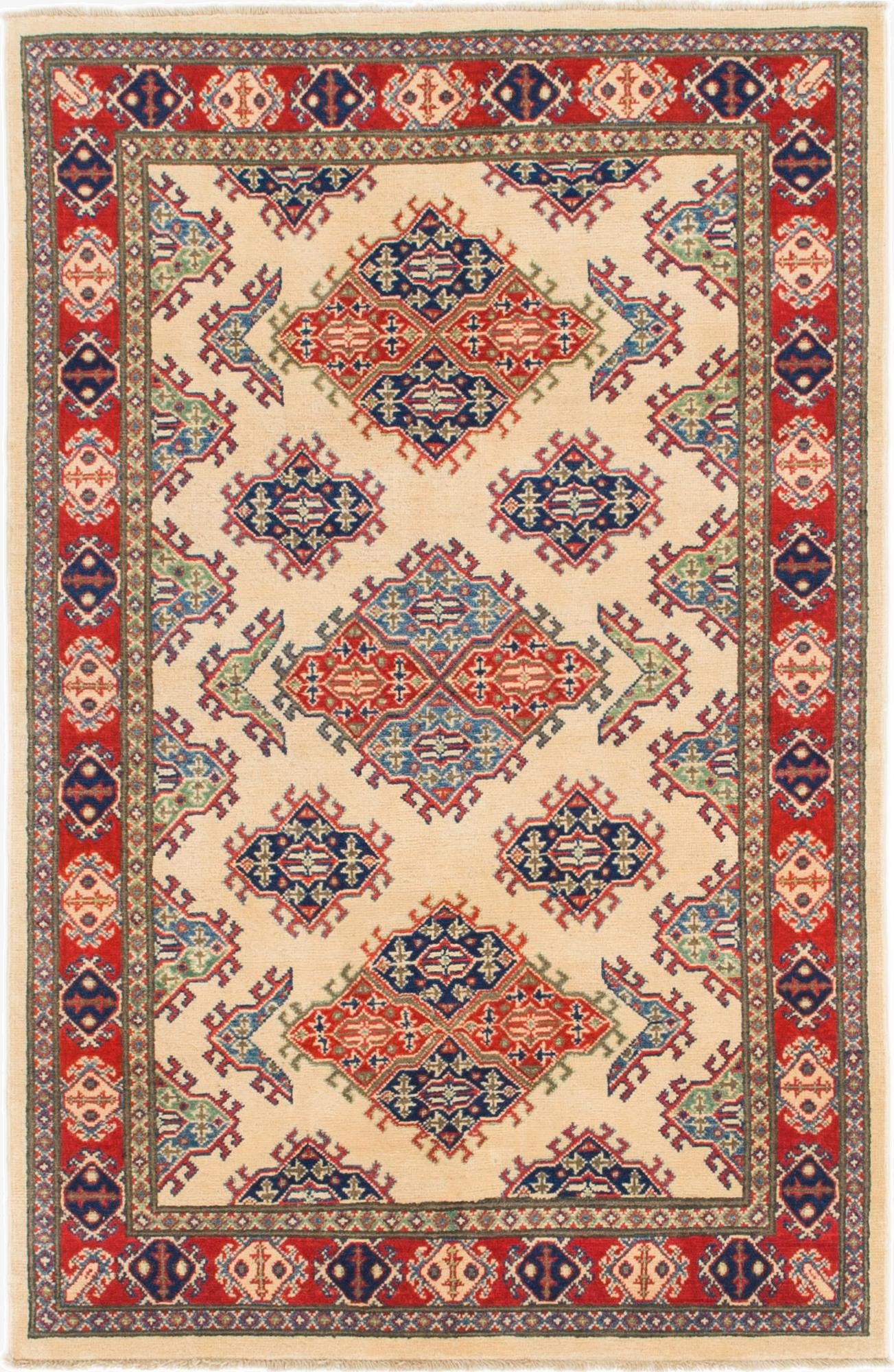 3' 10 x 6'  Hand Knotted Kazak Rug