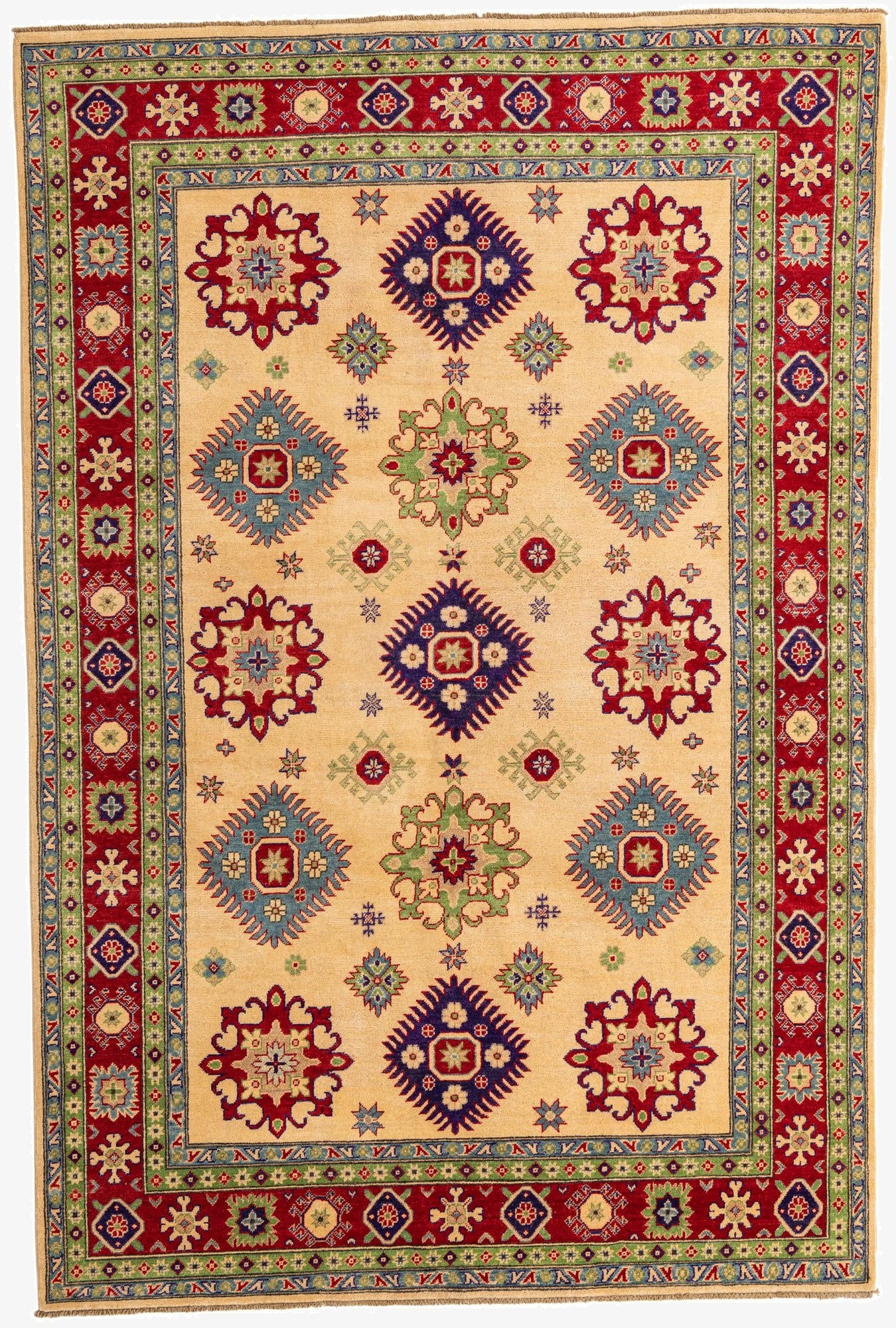 6' 6 x 9' 9  Hand Knotted Kazak Rug