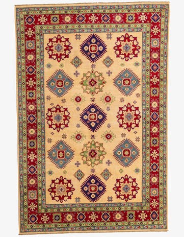 6' 6 x 9' 9 Hand Knotted Kazak Rug