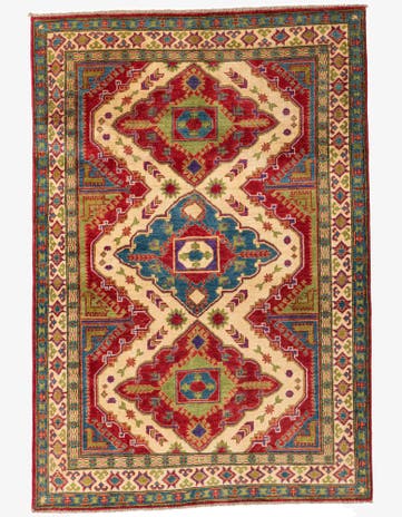 4' x 6' Hand Knotted Kazak Rug