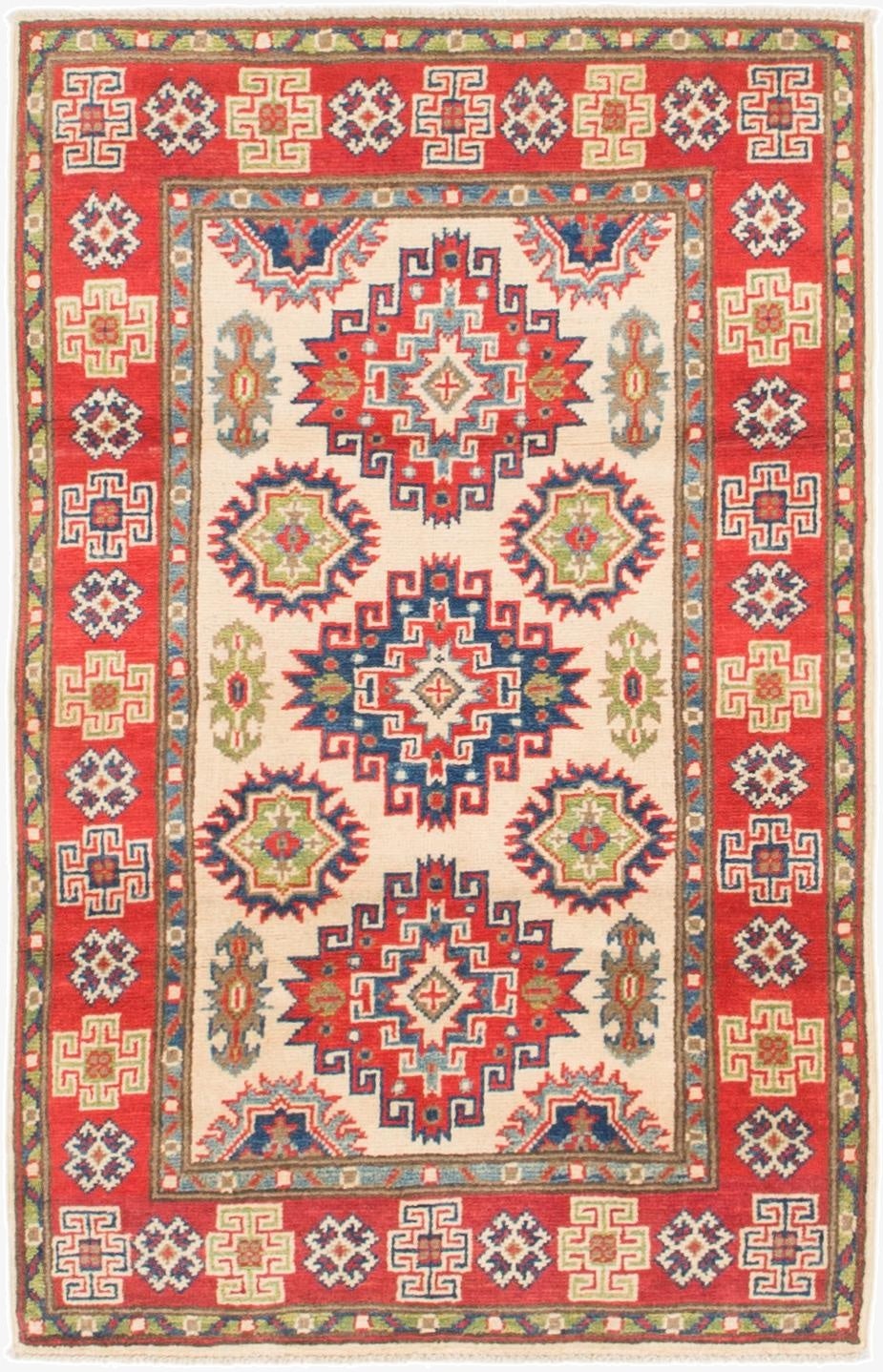 2' 8 x 4' 2  Hand Knotted Kazak Rug