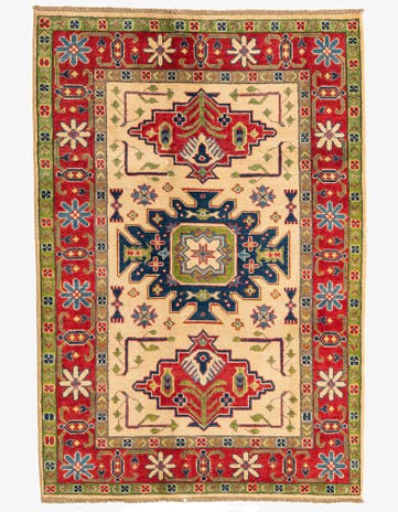 4' 1 x 6' Hand Knotted Kazak Rug