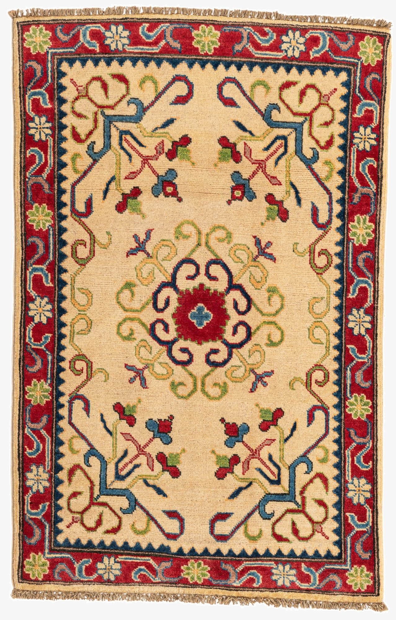 2' 8 x 4' 2  Hand Knotted Kazak Rug