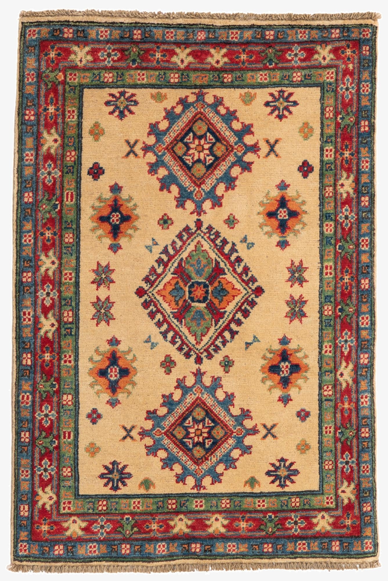 2' 8 x 4' 1  Hand Knotted Kazak Rug