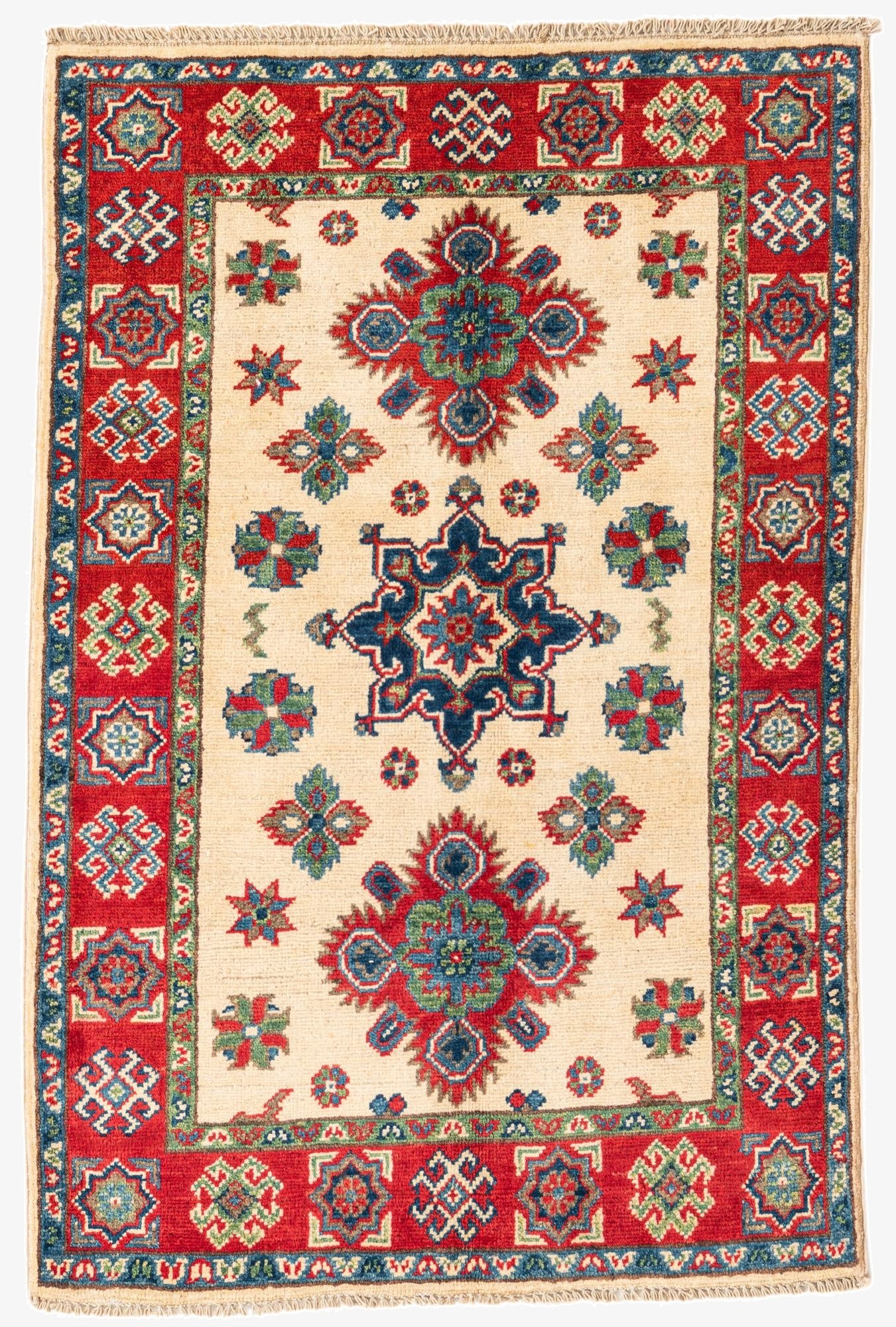 2' 9 x 4' 2  Hand Knotted Kazak Rug