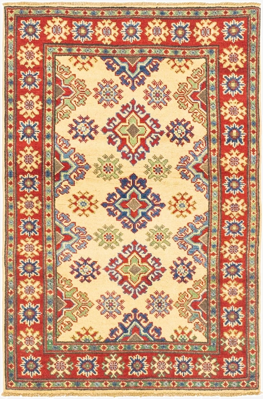 2' 7 x 4'  Hand Knotted Kazak Rug